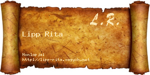Lipp Rita névjegykártya