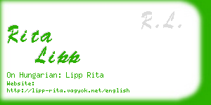 rita lipp business card